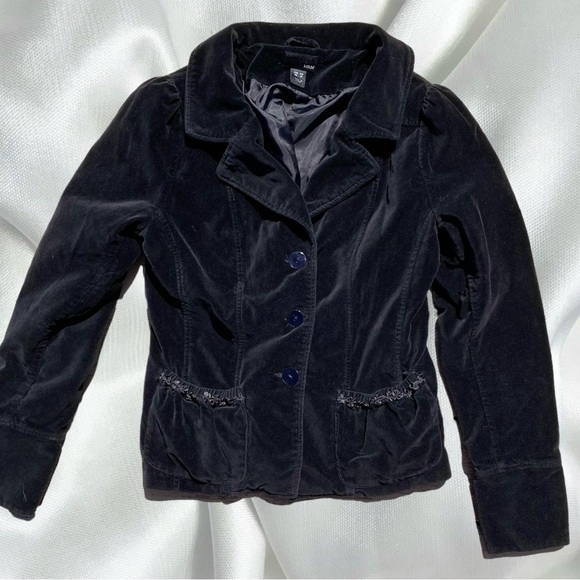Vintage y2k dark academia velvet blazer - Picture 3 of 8